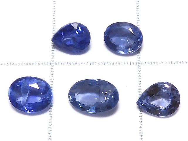 【動画】【1点もの】宝石質ブルーサファイアAAA ルース ファセットカット 5粒セット NO.15 サムネイル2