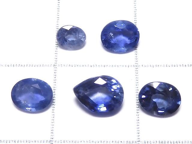 【動画】【1点もの】宝石質ブルーサファイアAAA ルース ファセットカット 5粒セット NO.16 サムネイル2