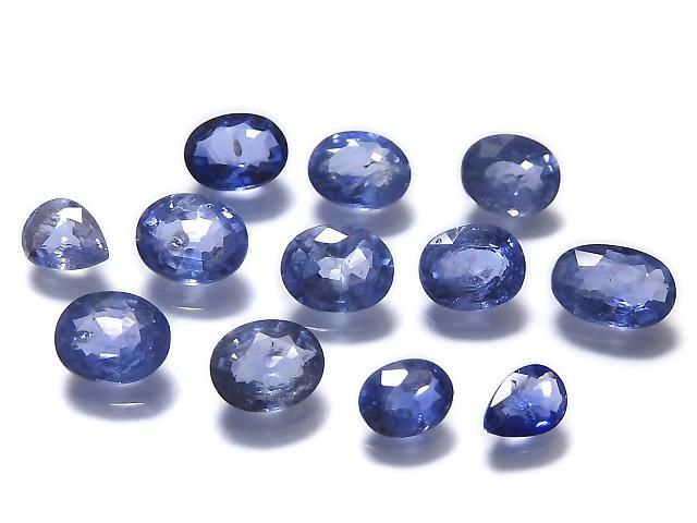 【動画】【1点もの】宝石質ブルーサファイアAAA ルース ファセットカット 12粒セット NO.18の画像
