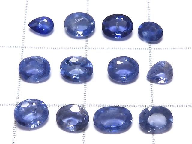 【動画】【1点もの】宝石質ブルーサファイアAAA ルース ファセットカット 12粒セット NO.18 サムネイル2