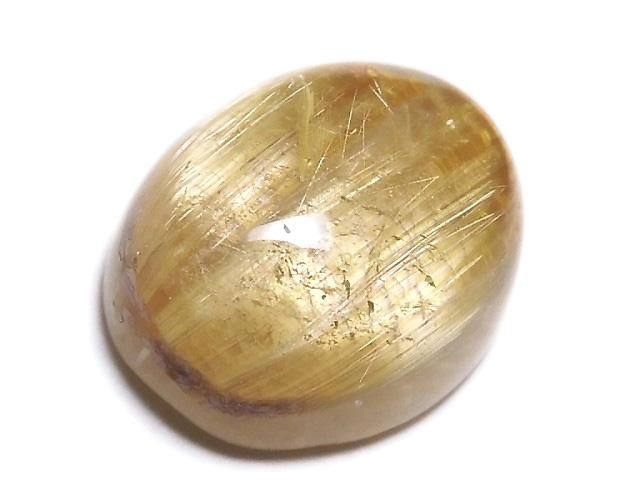 【動画】【1点もの】宝石質ルチルクォーツAAA カボション 1個 NO.101の画像