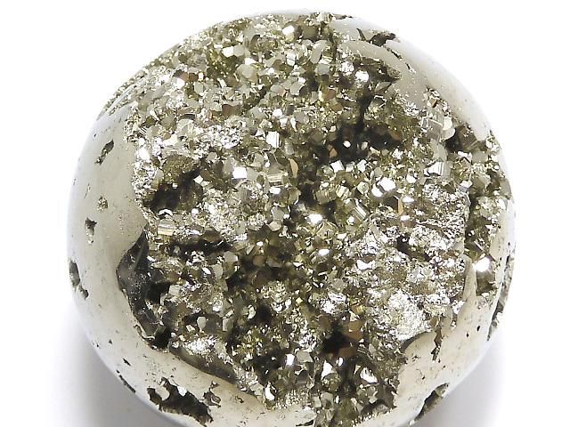 【動画】【1点もの】ゴールデンパイライト スフィア・ラウンド49mm 1個 NO.4の画像