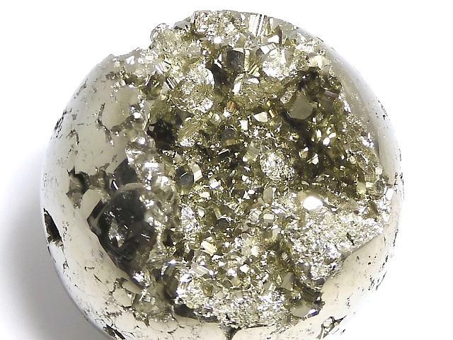 【動画】【1点もの】ゴールデンパイライト スフィア・ラウンド53mm 1個 NO.11の画像