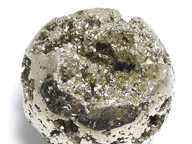 【動画】【1点もの】ゴールデンパイライト スフィア・ラウンド53mm 1個 NO.12の画像