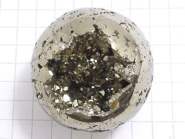 【動画】【1点もの】ゴールデンパイライト スフィア・ラウンド55mm 1個 NO.16 サムネイル2