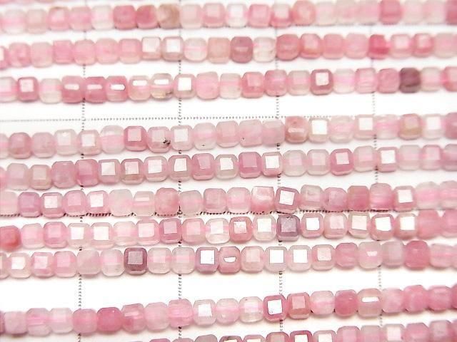 【動画】【素晴らしい輝き】ロードナイトシリカAA++ キューブカット2×2×2mm 1連(約37cm) サムネイル2