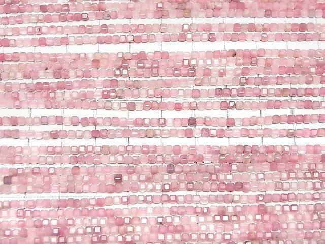 【動画】【素晴らしい輝き】ロードナイトシリカAA++ キューブカット2×2×2mm 1連(約37cm) サムネイル3