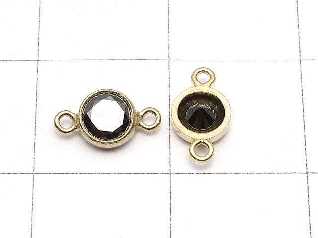 14KGF チャーム(CZ付き) ブラック 両カン8×4×2mm 1個 サムネイル2