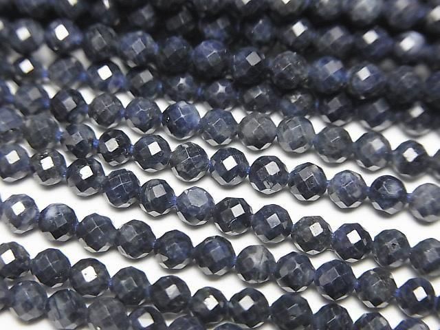 【動画】【素晴らしい輝き】サファイアAA++ ラウンドカット3mm 半連/1連(約30cm)の画像