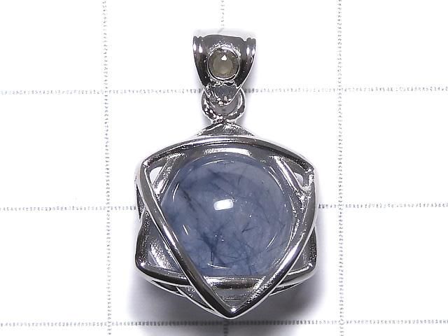 【動画】【1点もの】ブルールチルクォーツ モルダバイト付きペンダントトップ SILVER925製 NO.5 サムネイル2