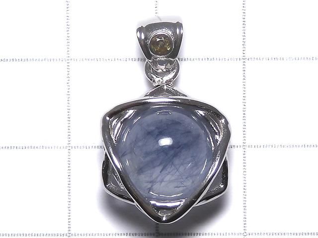 【動画】【1点もの】ブルールチルクォーツ モルダバイト付きペンダントトップ SILVER925製 NO.8 サムネイル2