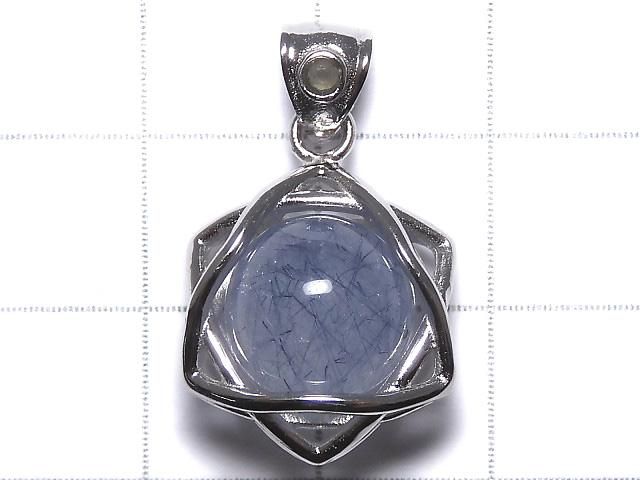 【動画】【1点もの】ブルールチルクォーツ モルダバイト付きペンダントトップ SILVER925製 NO.11 サムネイル2