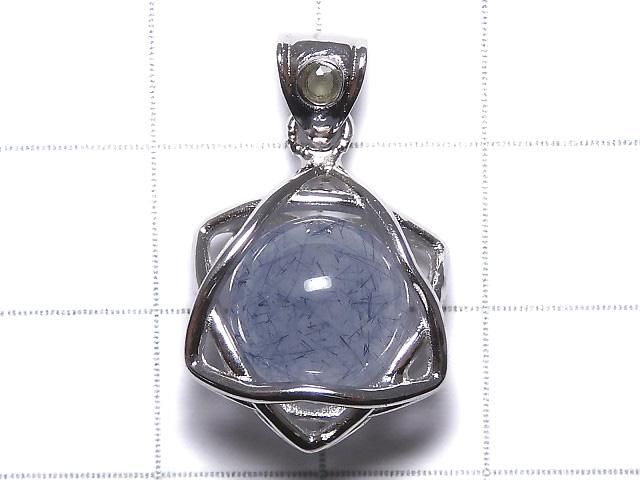 【動画】【1点もの】ブルールチルクォーツ モルダバイト付きペンダントトップ SILVER925製 NO.13 サムネイル2