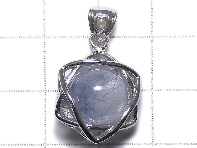 【動画】【1点もの】ブルールチルクォーツ モルダバイト付きペンダントトップ SILVER925製 NO.14 サムネイル2
