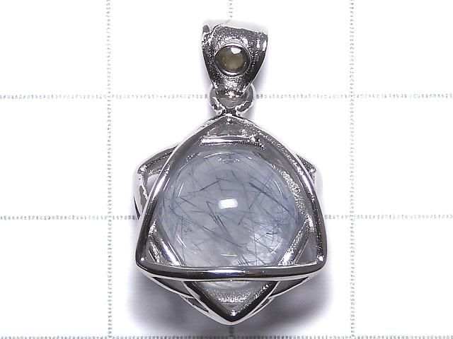 【動画】【1点もの】ブルールチルクォーツ モルダバイト付きペンダントトップ SILVER925製 NO.16 サムネイル2