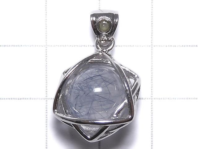 【動画】【1点もの】ブルールチルクォーツ モルダバイト付きペンダントトップ SILVER925製 NO.19 サムネイル2