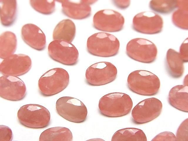【動画】ペルー産インカローズAAA ルース オーバルファセットカット7×5mm 3粒の画像