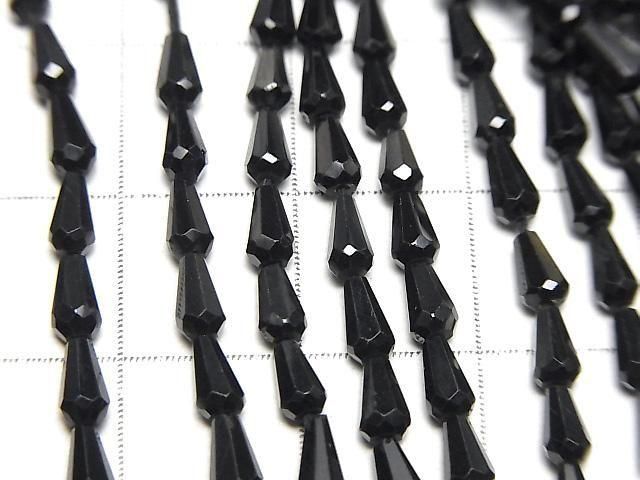 【動画】宝石質ブラックスピネルAAA 縦穴ドロップカット 1連(約32cm) サムネイル2