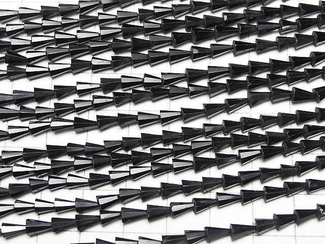 【動画】宝石質ブラックスピネルAAA 変形ドロップカット 1連(約32cm) サムネイル4