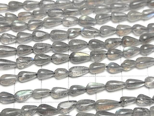 【動画】宝石質ラブラドライトAA++ 縦穴ドロップ 1連(約32cm) サムネイル3