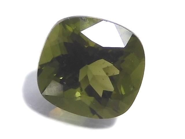 【動画】【1点もの】宝石質モルダバイトAAA ファセットカット ルース 1粒 NO.3の画像