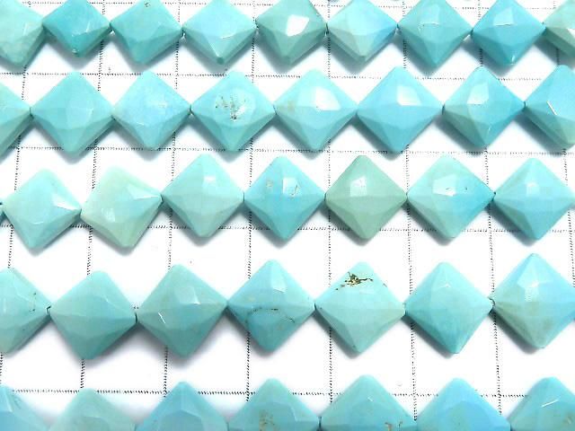 【動画】アリゾナ産スリーピングビューティーターコイズAAA- ダイヤカット 1連(約19cm) サムネイル3