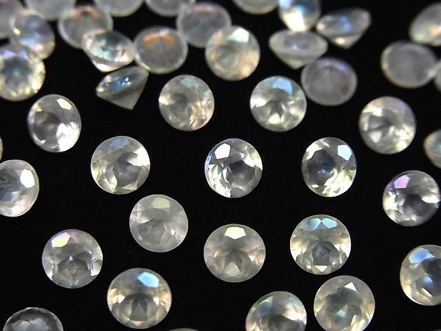 【動画】アクアクリスタルAAA- ルース ラウンドファセットカット5×5mm 10粒の画像