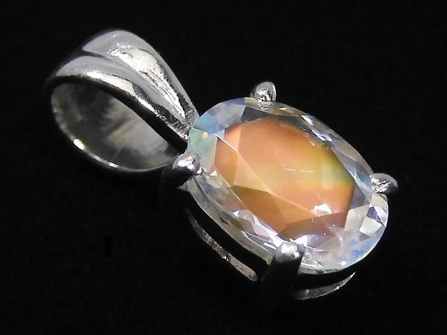 【動画】【1点もの】宝石質アンデシンラブラドライト ペンダントトップ SILVER925製 NO.37の画像