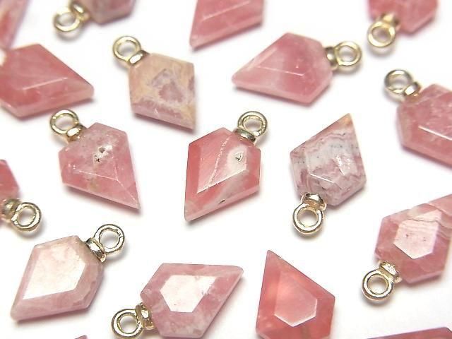 【動画】アルゼンチン産インカローズ アローズヘッド型9×7mm チャーム 2個の画像