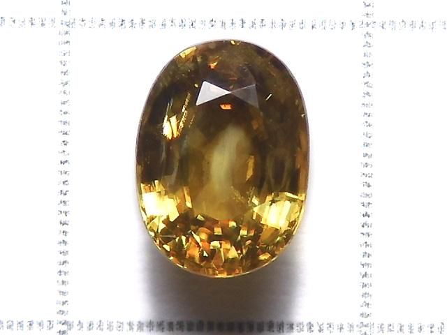 【動画】【1点もの】宝石質スフェーン(チタナイト)AAA ルース ファセットカット 1粒 NO.261 サムネイル2