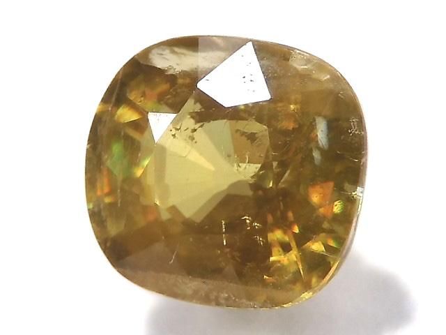 【動画】【1点もの】宝石質スフェーン(チタナイト)AAA ルース ファセットカット 1粒 NO.262の画像