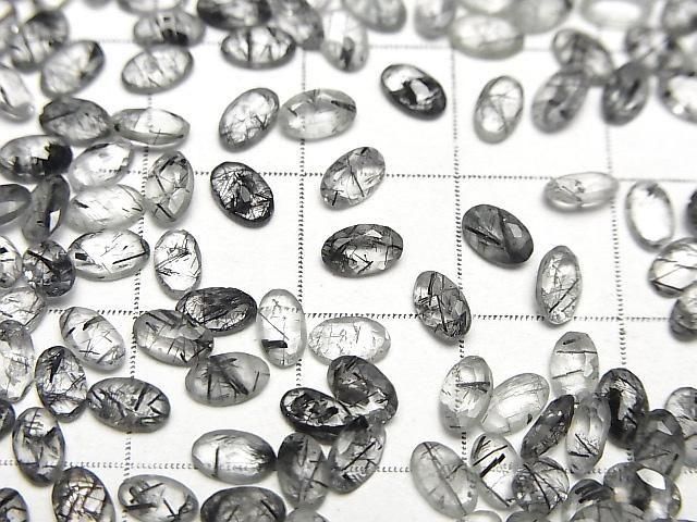 【動画】宝石質トルマリンクォーツAAA- ルース オーバルファセットカット5×3mm 5粒 サムネイル2