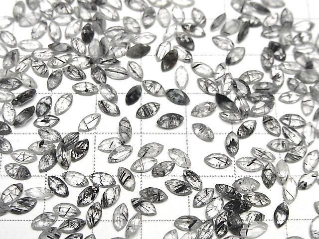 【動画】宝石質トルマリンクォーツAAA- ルース マーキスファセットカット6×3mm 5粒 サムネイル4