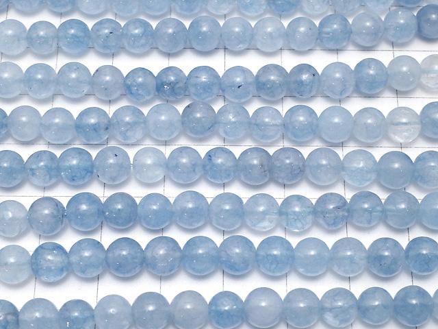 ブルーカラージェード ラウンド6mm 1連(約35cm) サムネイル3