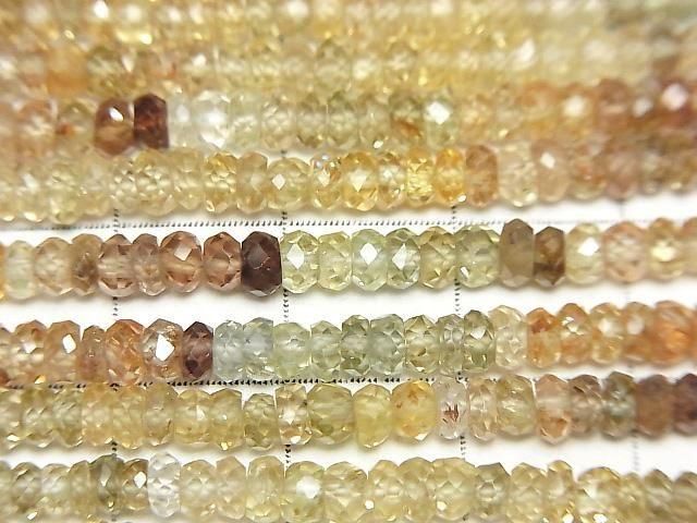 【動画】宝石質天然マルチカラージルコンAAA ボタンカット 半連/1連(約32cm) サムネイル2