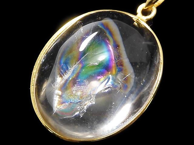 【動画】【1点もの】アイリスクォーツAAA- ペンダントトップ 18KGP製 NO.104の画像