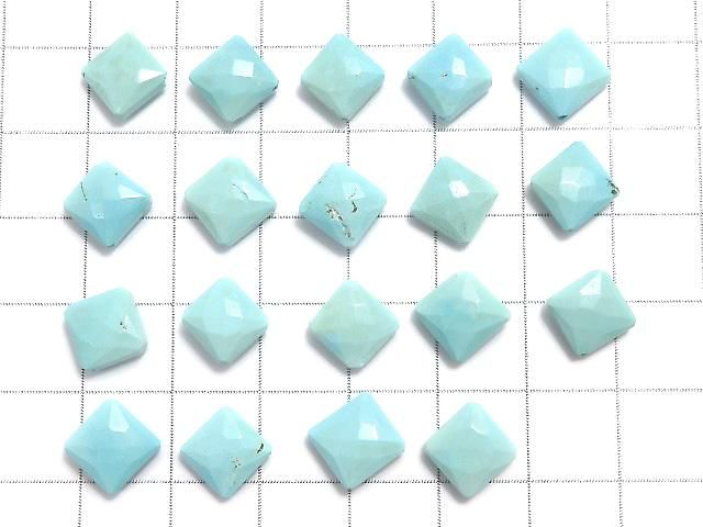 【動画】【1点もの】アリゾナ産スリーピングビューティーターコイズAAA- ダイヤカットビーズ 19粒セット NO.7 サムネイル2