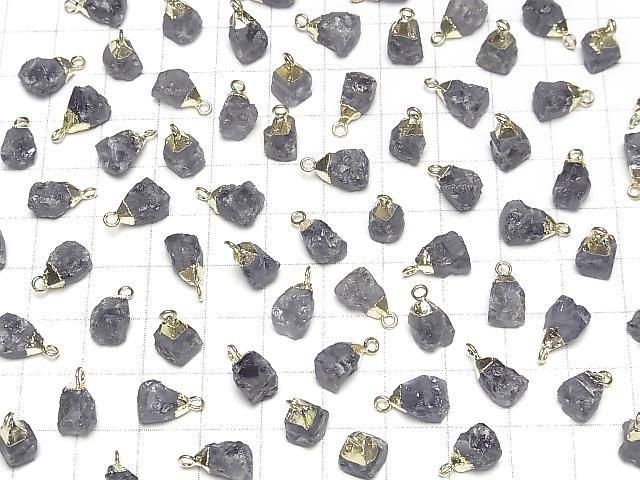 【動画】アイオライト ラフロック チャーム ゴールドカラー 2個 サムネイル4