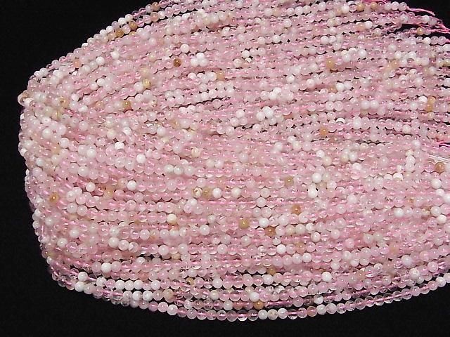【動画】ホワイトスノールチルクォーツ ラウンド4mm 1連(約37cm) サムネイル4