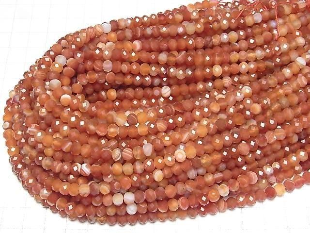 【動画】【素晴らしい輝き】カーネリアン・サードニクス ボタンカット6×6×4mm 1連(約36cm) サムネイル4