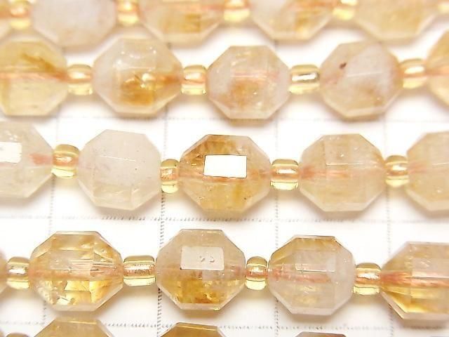 【動画】【素晴らしい輝き】バイカラーシトリンAA+ ダブルポイント チューブカット8×7mm 半連/1連(約36cm) サムネイル2
