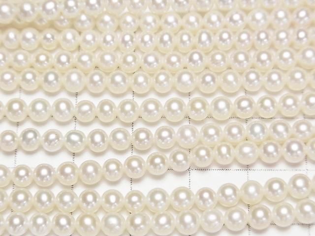 【動画】淡水真珠AAA- セミラウンド4mm ホワイト 半連/1連(約37cm) サムネイル2