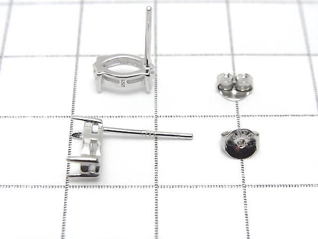 【動画】Silver925 ピアスポスト空枠&キャッチ マーキスファセットカット8×4mm ロジウム 1ペア(2ピース) サムネイル2