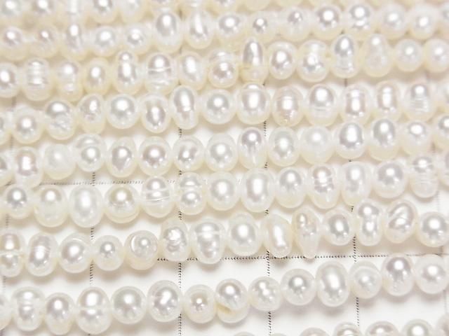 【動画】淡水真珠AA ホワイト ポテト4~5mm 1連(約33cm) サムネイル2