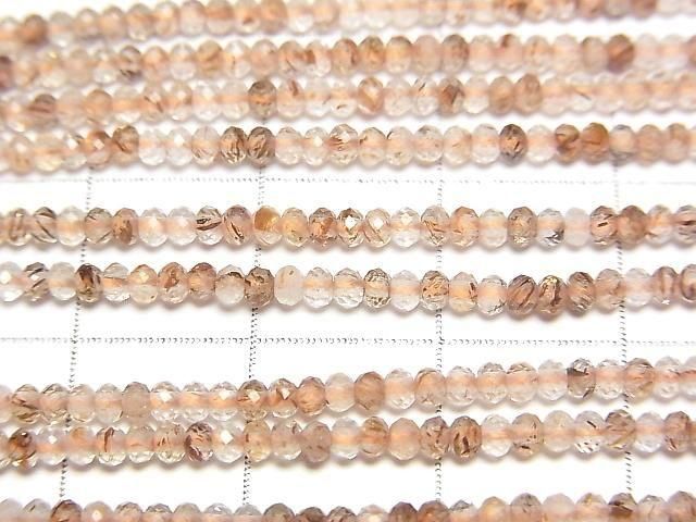 【動画】【素晴らしい輝き】ブラウンルチルクォーツAA++ ボタンカット2×2×1.5mm 1連(約37cm) サムネイル2