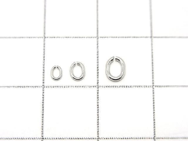 Silver925 丸カン(オーバル) 【3mm】【4mm】【5mm】 ロジウム 20個 サムネイル2