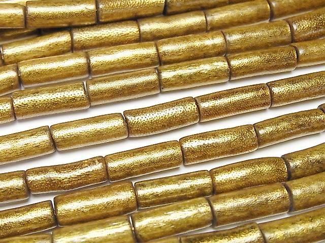 【動画】ゴールデンコーラル(金珊瑚) チューブ15×6×6mm 1連(約38cm)の画像