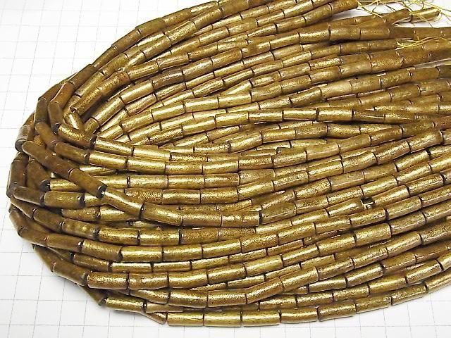 【動画】ゴールデンコーラル(金珊瑚) チューブ15×6×6mm 1連(約38cm) サムネイル4