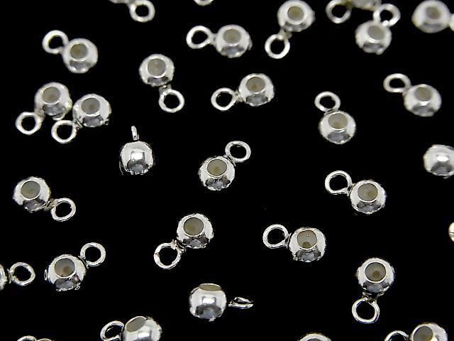 Silver925 カン付きスライドボール 【3mm】【4mm】 生地 5個の画像