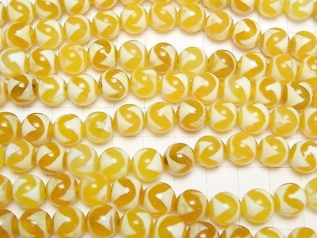 【動画】虎牙天珠(こがてんじゅ) ラウンド10mm オレンジ 半連/1連(約28cm) サムネイル3